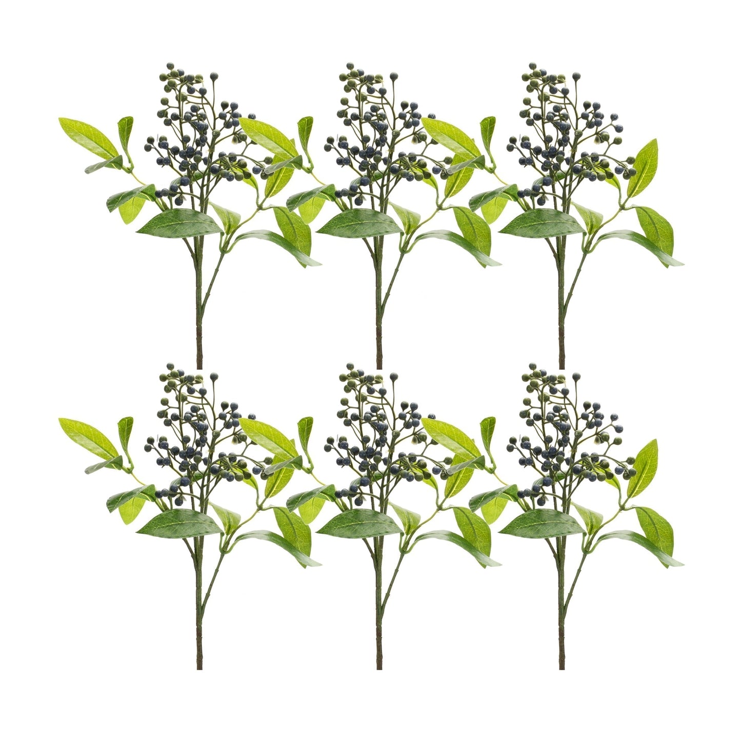 Blue berry foliage spray (set of 6)