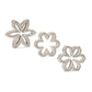 Stone Beaded Flower Shelf Sitter with White Washed Finish (Set of 3)