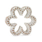Stone Beaded Flower Shelf Sitter with White Washed Finish (Set of 3)