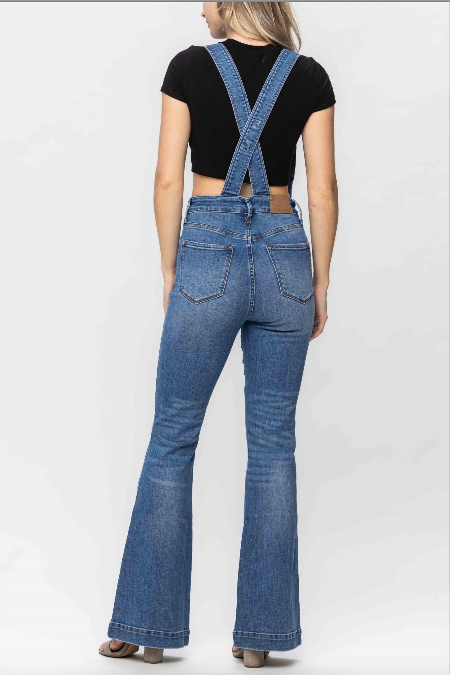 Judy Blue - Tummy Control Overall Flare Jeans