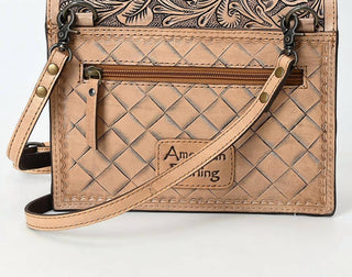 American Darling - Women's Floral Hand-tooled Leather Small Crossbody Bag