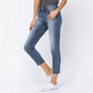 Judy Blue - High Waist Raw Hem Relaxed Fit Jeans