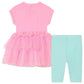 Billieblush - Baby Jersey Tulle Dress & Legging Set