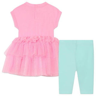 Billieblush - Baby Jersey Tulle Dress & Legging Set