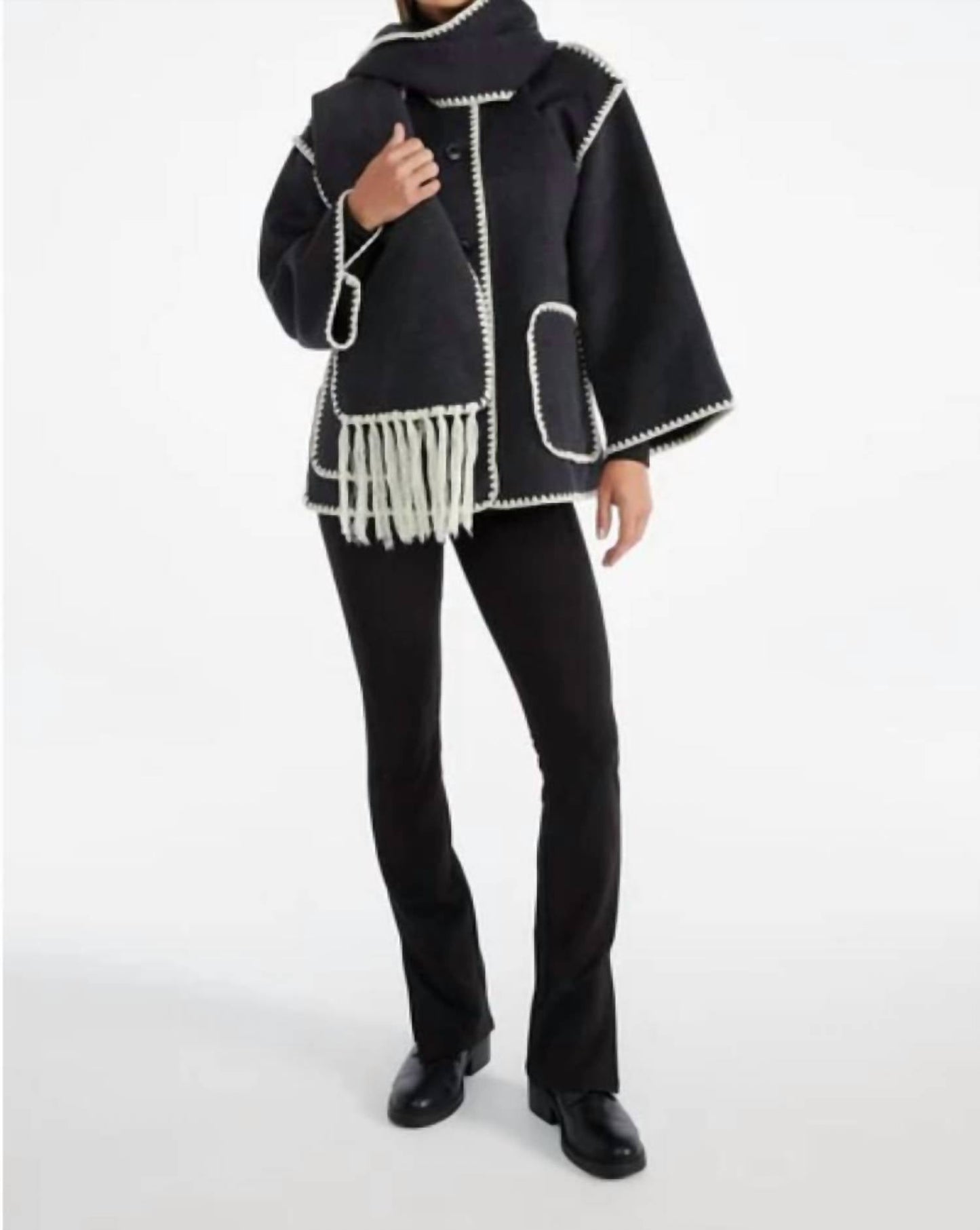 Elan - Whip Stitch Scarf Coat