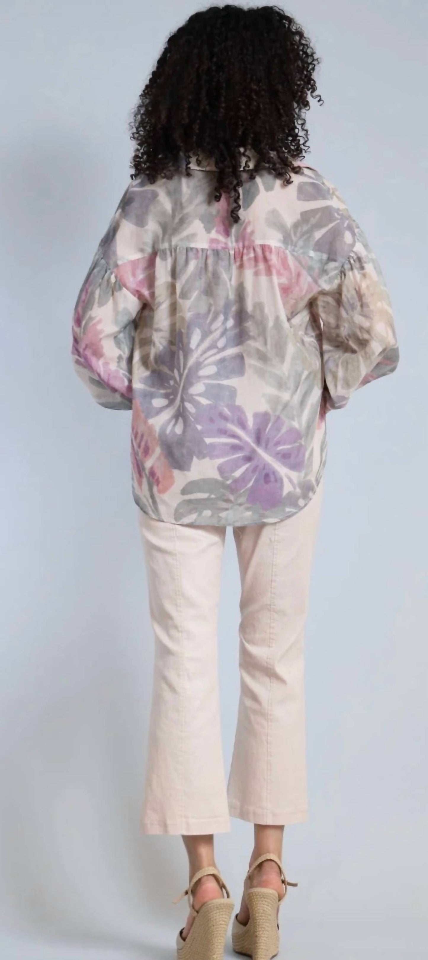 Lola & Sophie - Women's Palm Leaf Voile Shirt