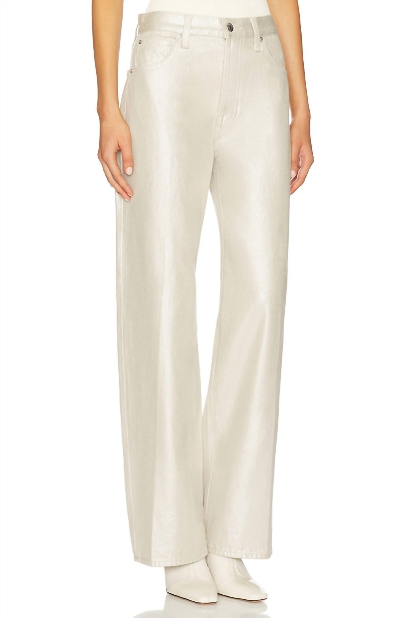 Pistola - Tate High Rise Bowed Wide Leg Jeans