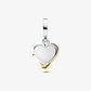 Pandora - Engravable Heart & Arrow Double Dangle Charm Sterling silver, 14k gold plating