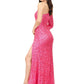 Ashleylauren - One Shoulder Sleeve Prom Dress