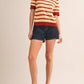 &Merci - Striped Short Sleeve Sweater