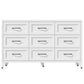 9 Drawer White Metal Dresser with Quiet-Glide Rails