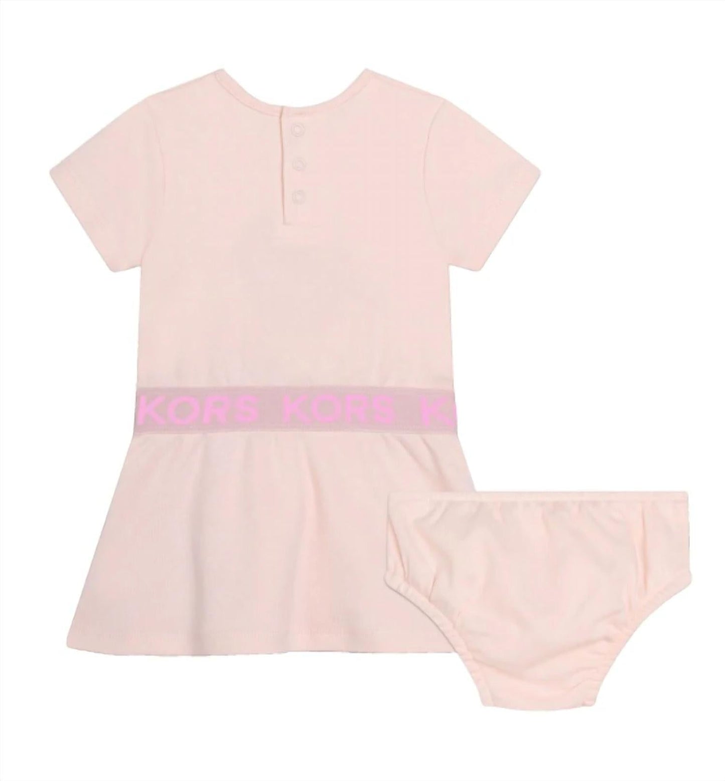 Michael Kors - Girls Logo Print Cotton Dress