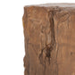 Amira Outdoor and Indoor Stump Shape MGO Side Table Brown Finish