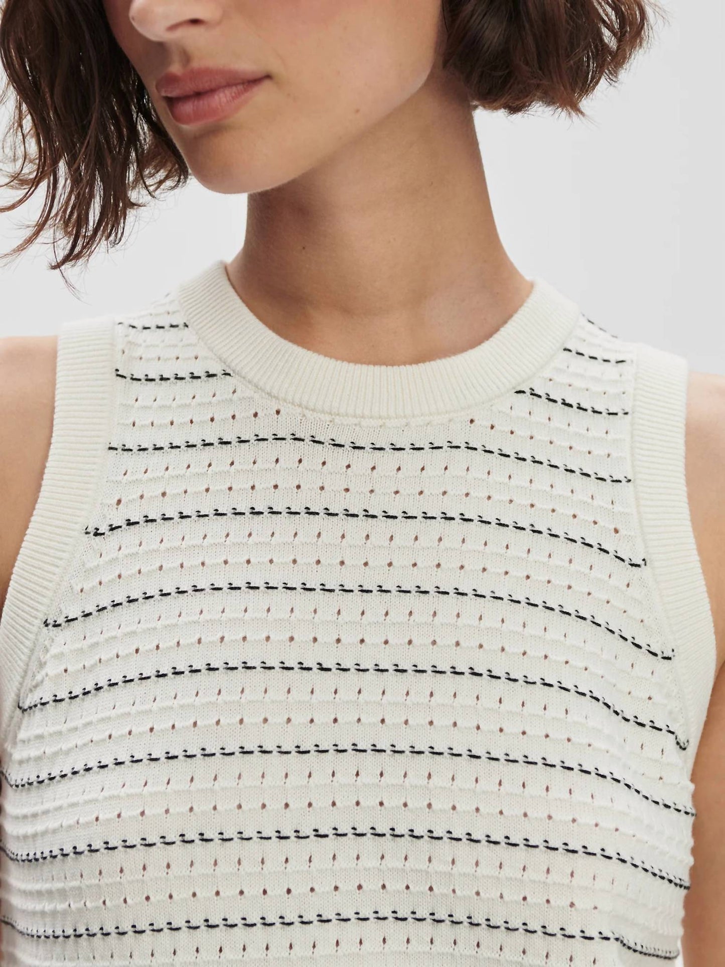 Varley - Mindy Contrast Stitch Knit Dress