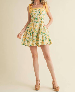 &Merci - Floral Pleated And Flare Romper