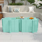 3-Piece Artistic Puzzle Table Set, Modular MGO Side Tables with Interlocking Design