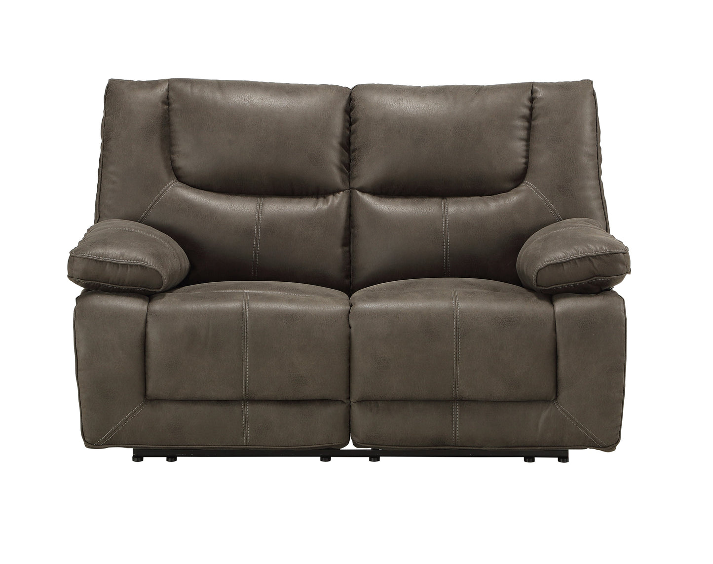 Harumi Gray Fabric Power Motion Loveseat With USB