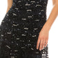 Aidan Mattox - Short Sleeve Sequined A-line Dress
