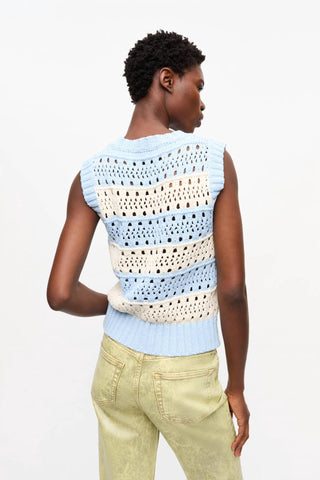 Ganni - Cotton Crew Neck Vest