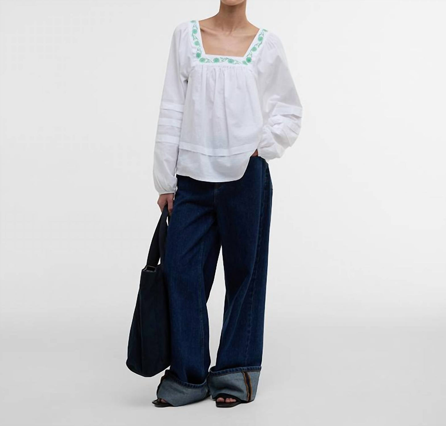 Barbour - Ash Embroidered Square Neck Top