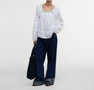 Barbour - Ash Embroidered Square Neck Top