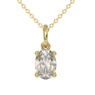 Allyanna Gifts - Women's Moissanite Solitaire Oval Necklace