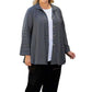 On The Plus Side - Long Sleeve Gemma Shirt Jacket - Plus Size