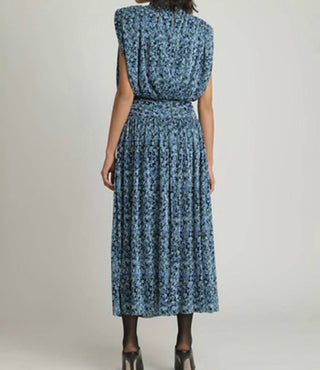 Sabina Musayev - Solange Flora Pleated Maxi Dress