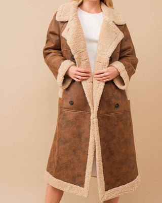 Blue B - Faux Teddy Shearling Cozy Coat