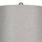 Ashland 27" Contemporary Metal Table Lamp Set in Brushed Nickel