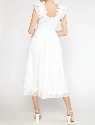 Entro - Shadow Grid Midi Dress