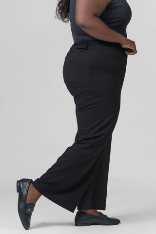 Lysse - Erin High Waist Wide Leg Ponte Pant - Plus Size