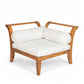 6 Piece Acacia Wood Outdoor Modular Sectional with Daybed and Tea Table