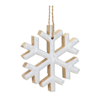 Wood Snowflake Ornament (Set - 12)