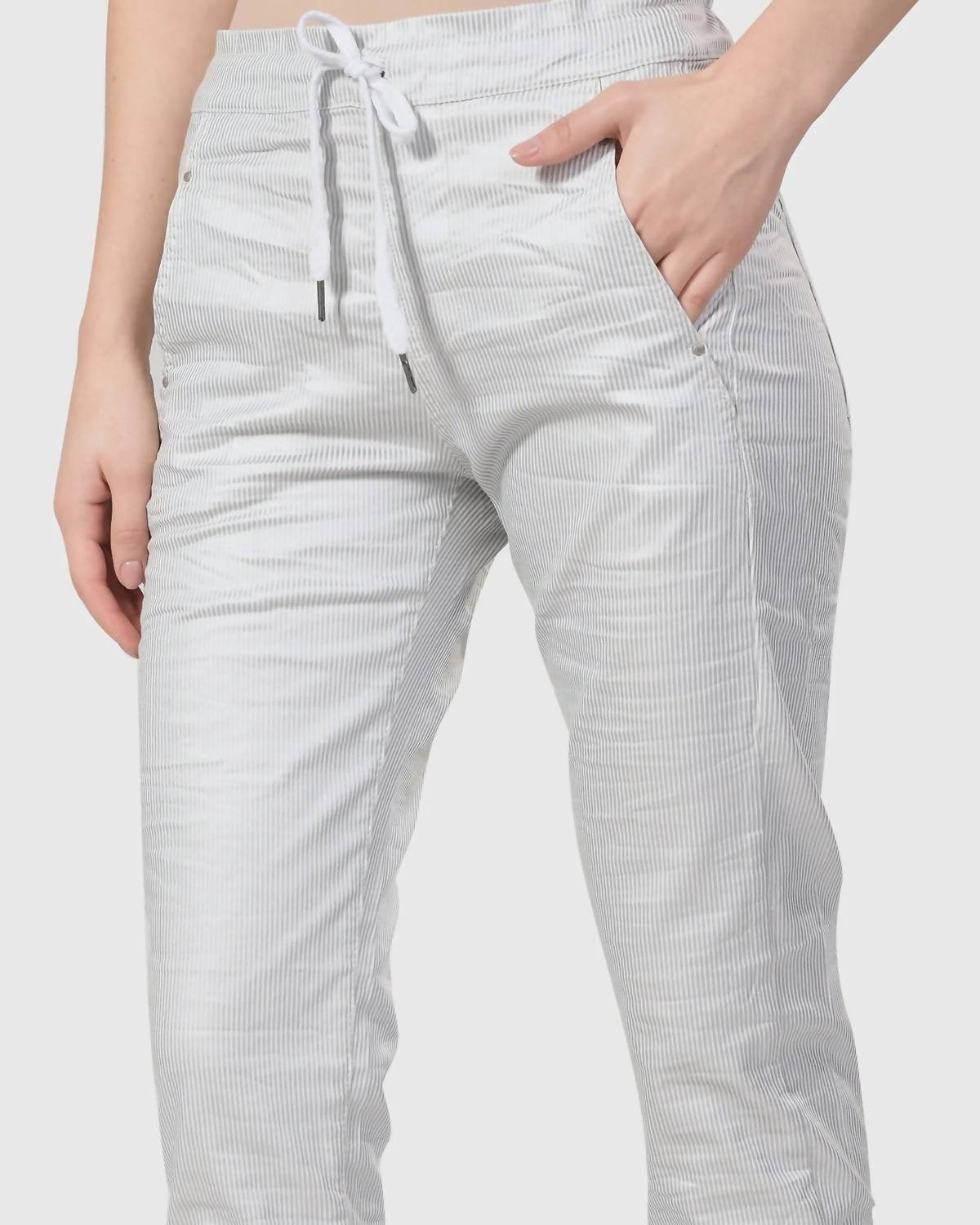 Alembika - Pinstripe Iconic Stretch Jeans