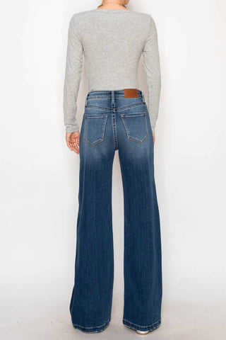 Artemis Vintage - Women's Eco Fabric High Rise Relaxed Flare Jeans