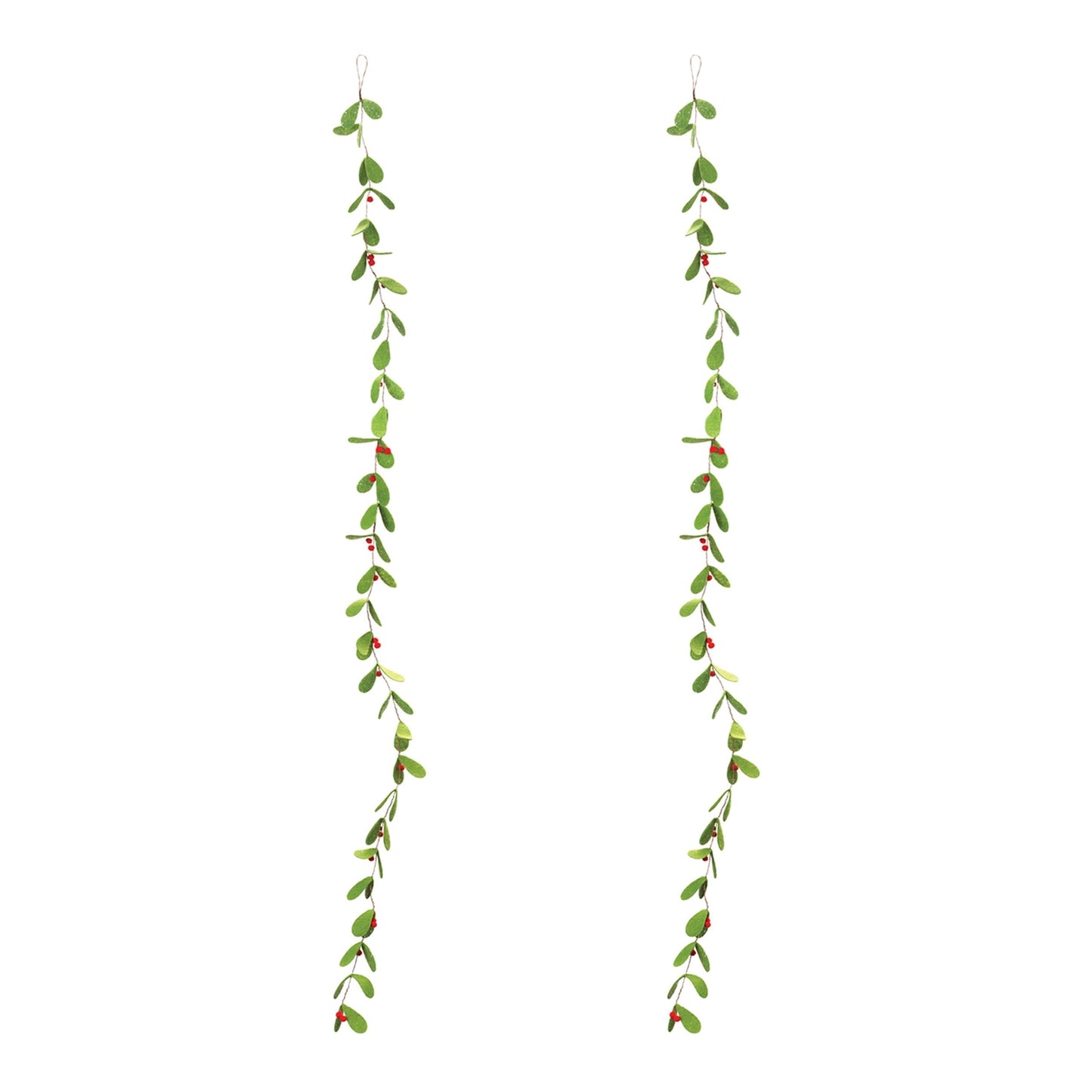 Fabric Mistletoe String Garland (Set of 2)