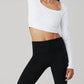 Alo Yoga - Alosoft Ribbed Show Stopper Cropped Shirt