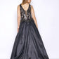 Mac Duggal - Shiny Taffeta Fit and Flare Ball Gown - Plus