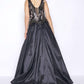 Mac Duggal - Shiny Taffeta Fit and Flare Ball Gown - Plus