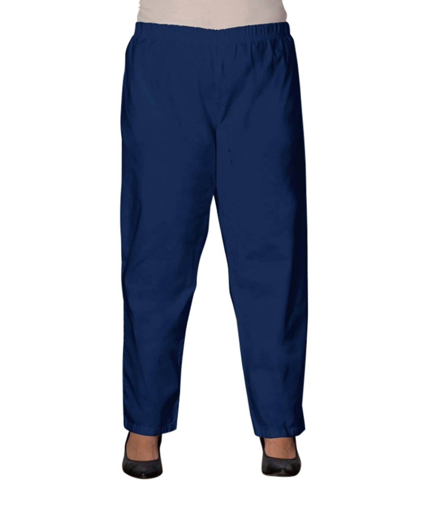 On The Plus Side - Relaxed Leg Stretch Cotton Twill Pants - Plus