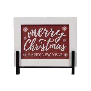 Merry Christmas/Happy New Year Sign 8.5"L