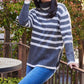 Karen Kane - Stripe Turtleneck Sweater