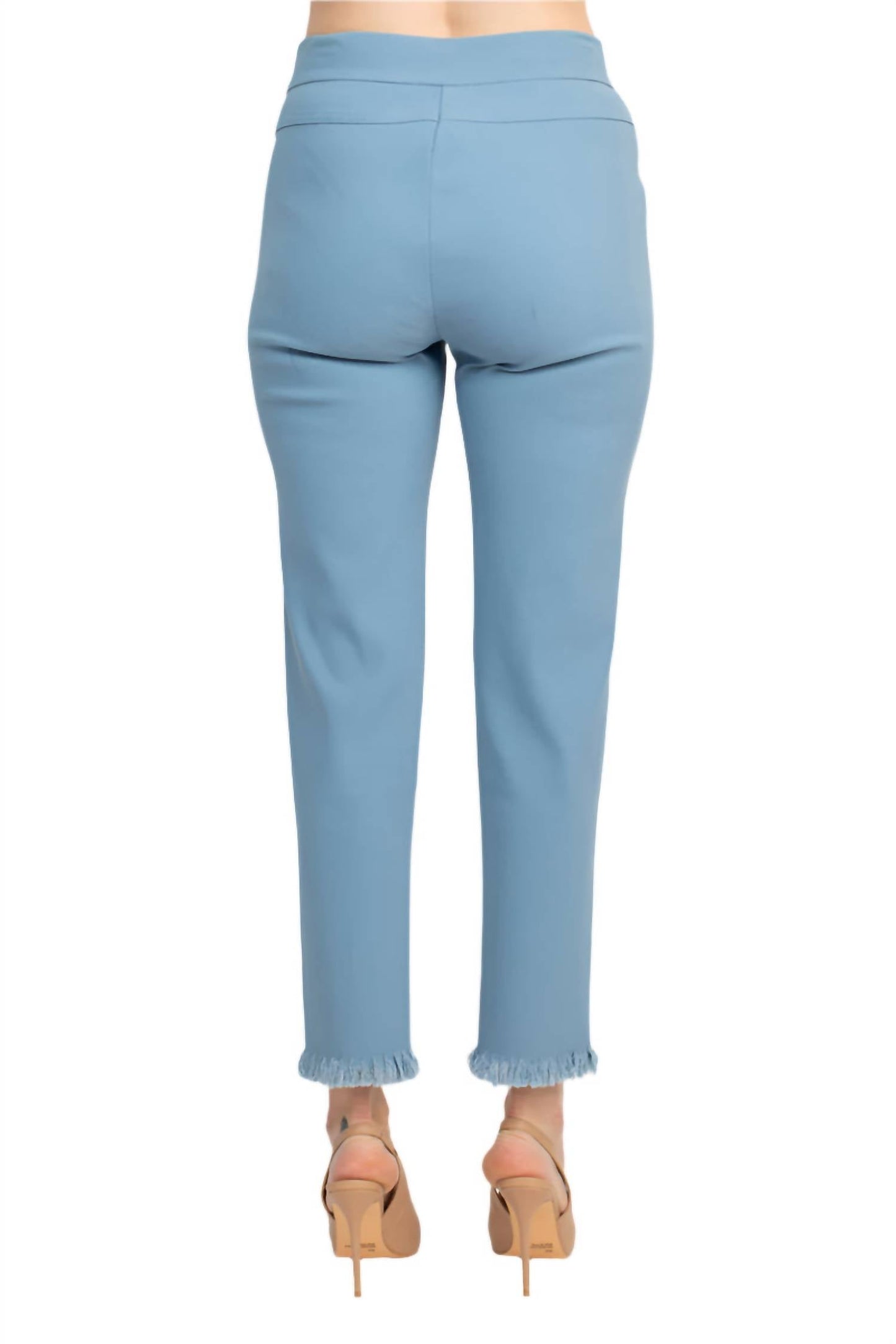 Alberto Makali - Mid Waist Pull-on Shark Bite Hem Pant