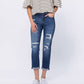 Judy Blue - Thermal Patch Boyfriend Jeans