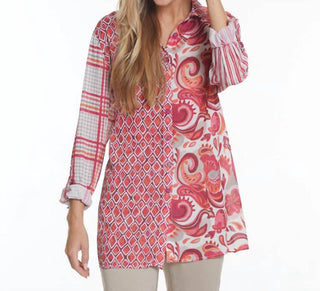 Multiples - Multi Print Crinkle Blouse