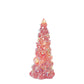 LED Tree with Rainbow Pearl Ornaments (Set of 3)