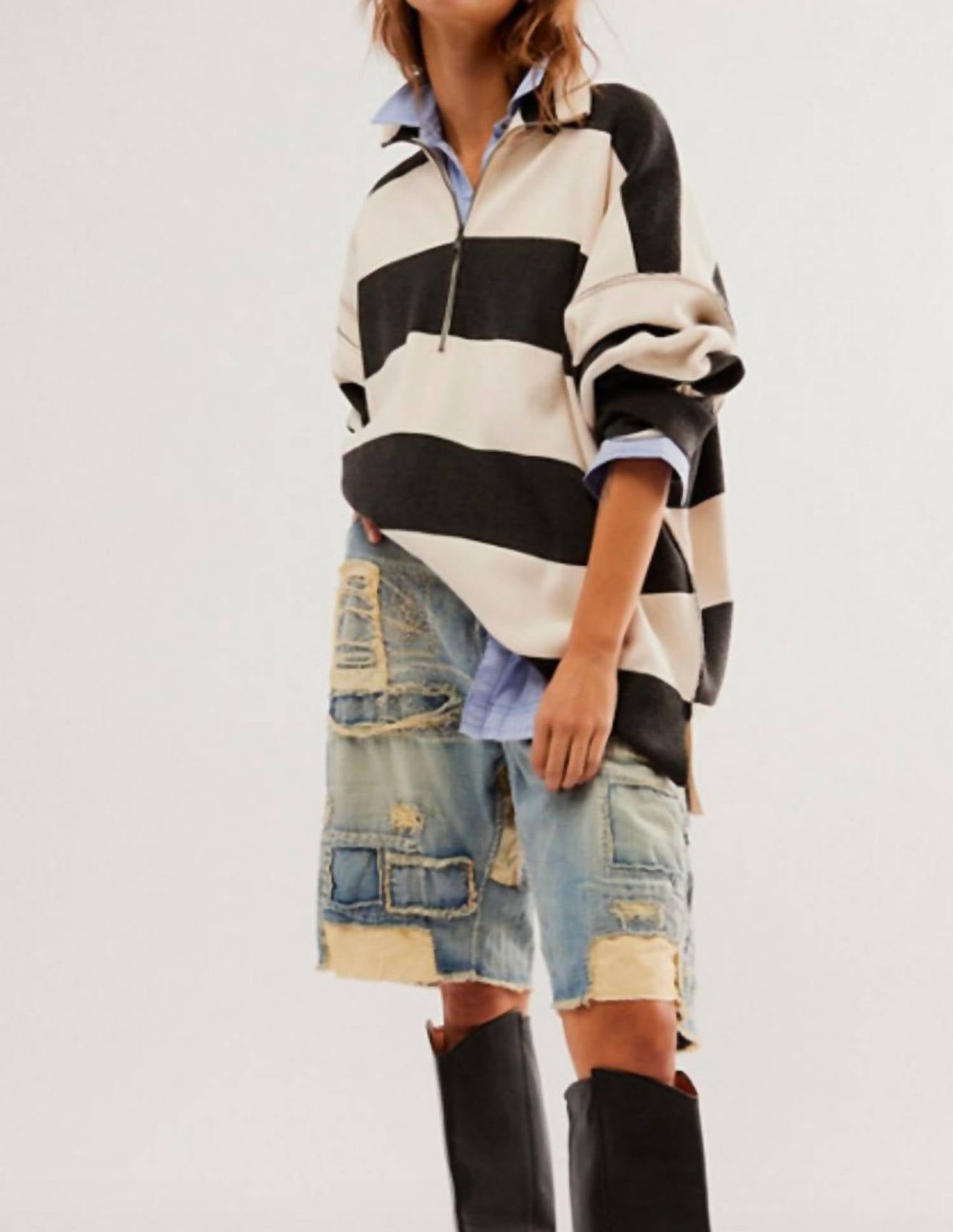 Free People - COASTAL STRIPE PULLOVER TOP