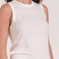 Elan - Distressed Edge Sleeveless Knit Tank Top