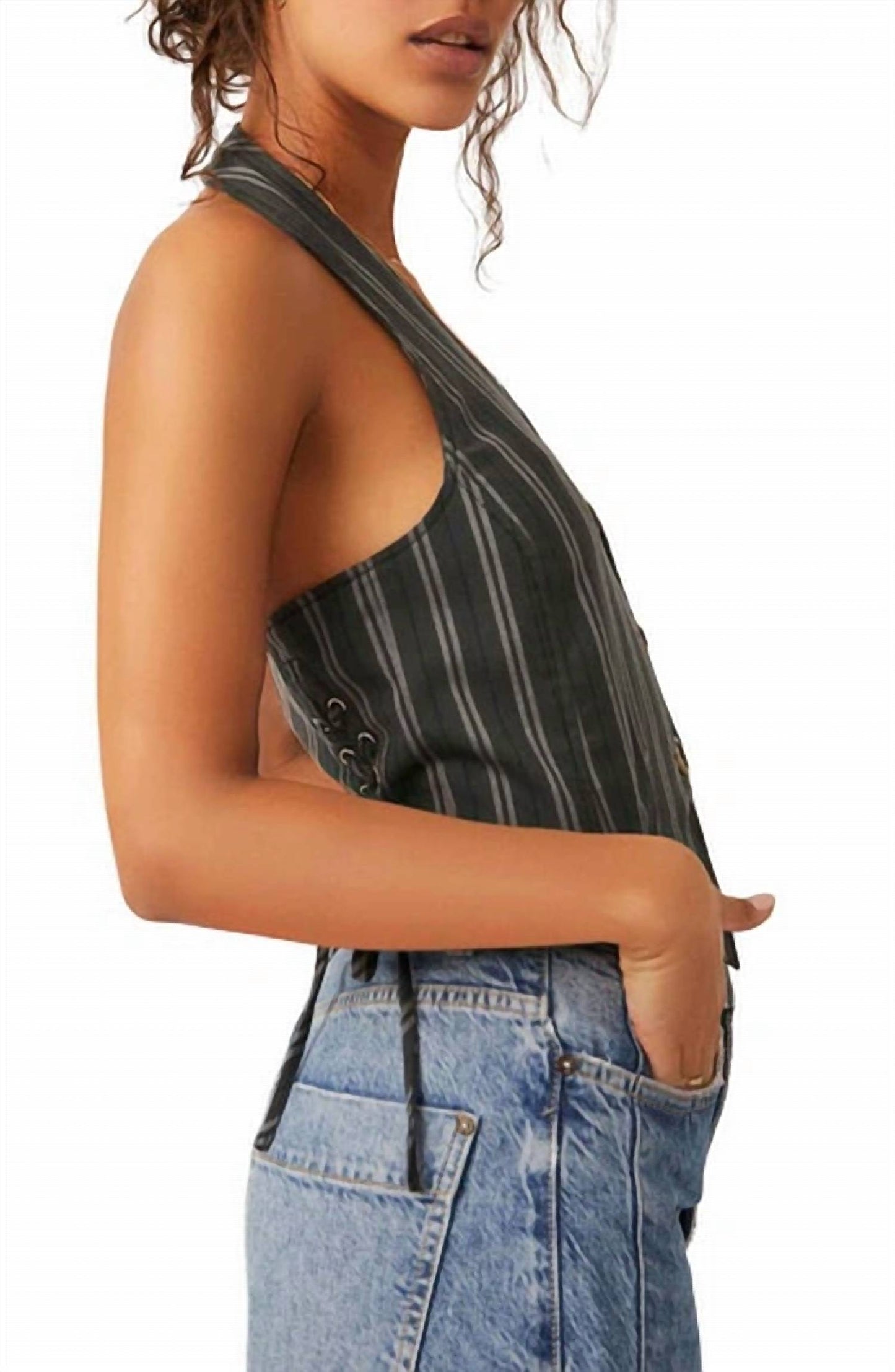 Free People - Striped Halter Vest